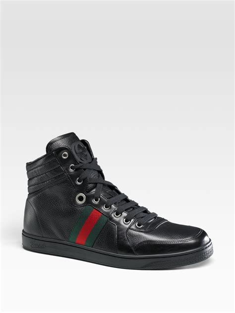 men's gucci sneakers black|gucci sneakers for men prices.